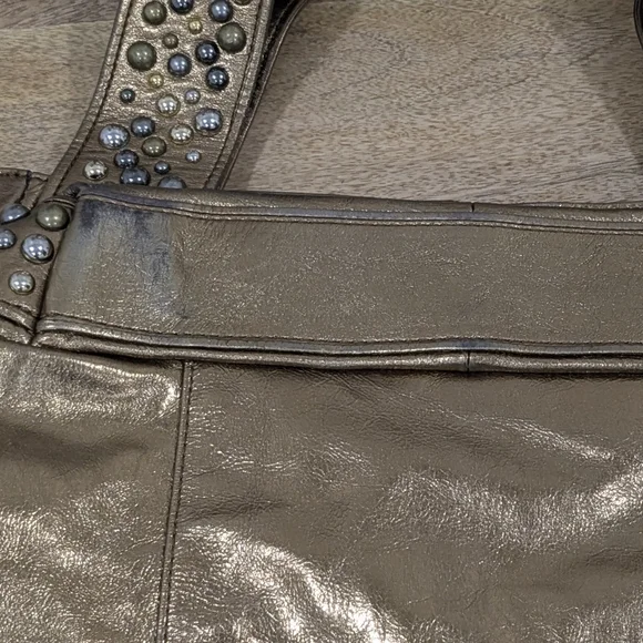 BETSEY JOHNSON VINTAGE Studded Bronze Bag - Picture 13 of 17